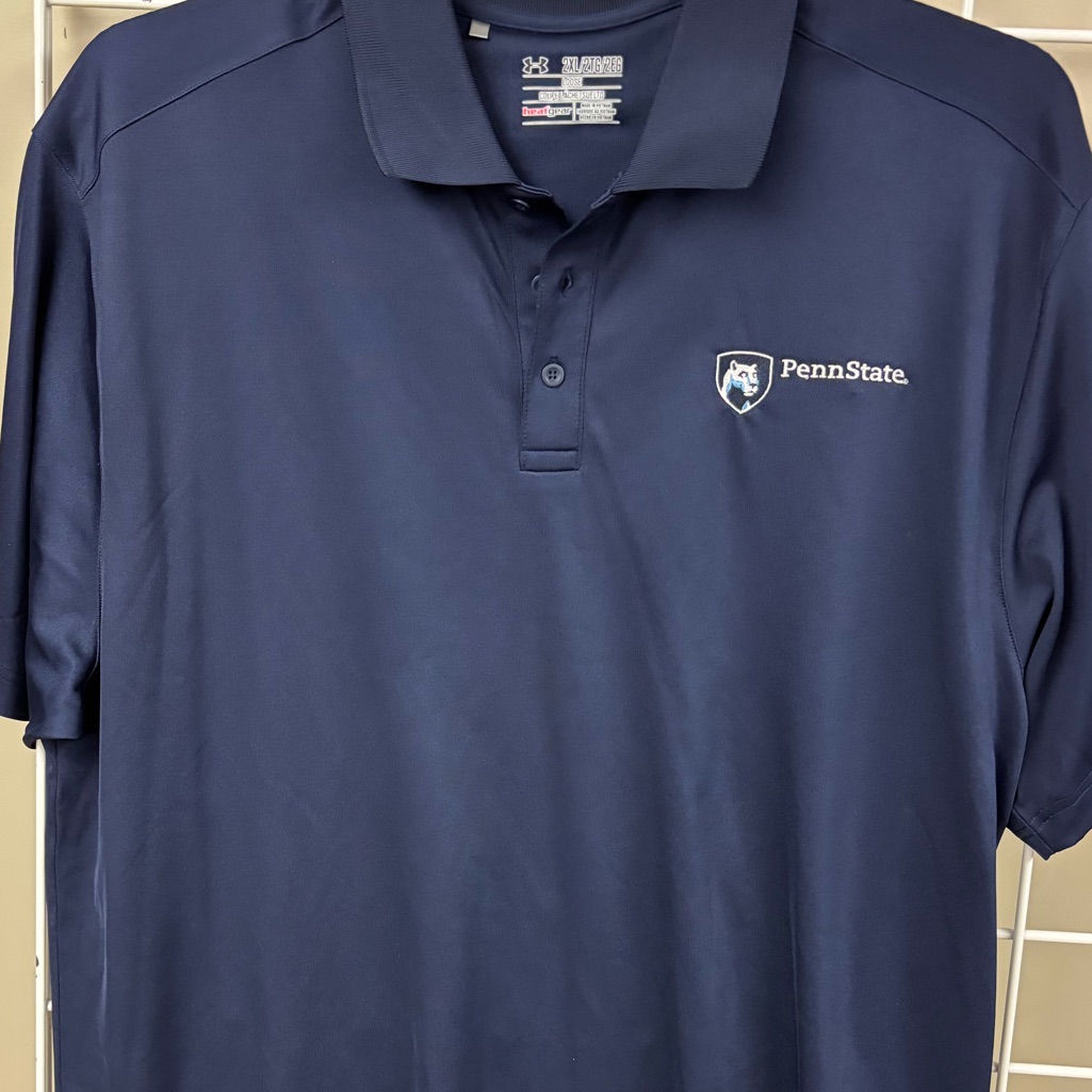 Embroidered Navy Blue Penn State University Nittany Lions Polo Shirt Size 2xl.